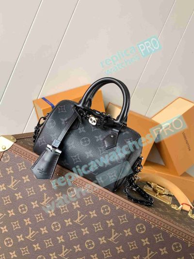 Best Copy L---V Monogram Speedy18 Black Bag M24606 Panda